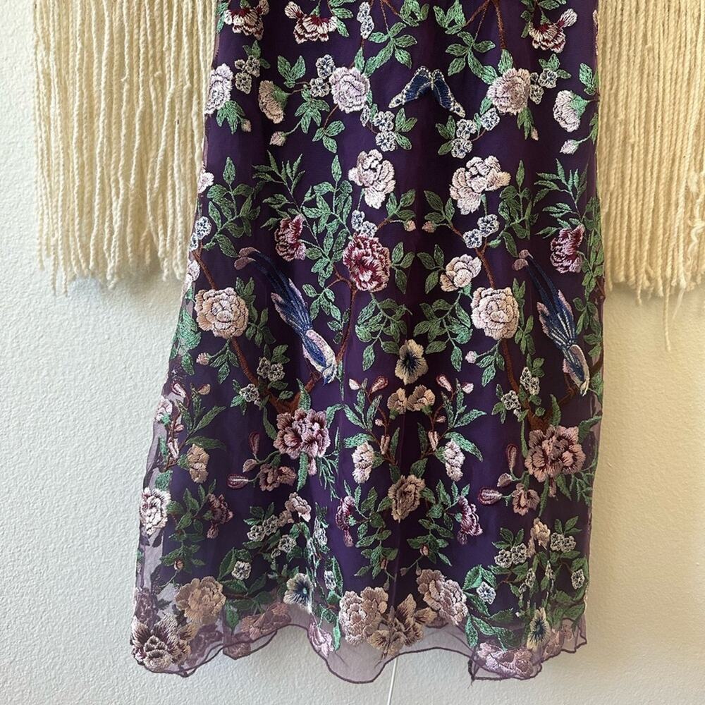 Marchesa Notte Embroidered Floral Gown - Picture 8 of 12